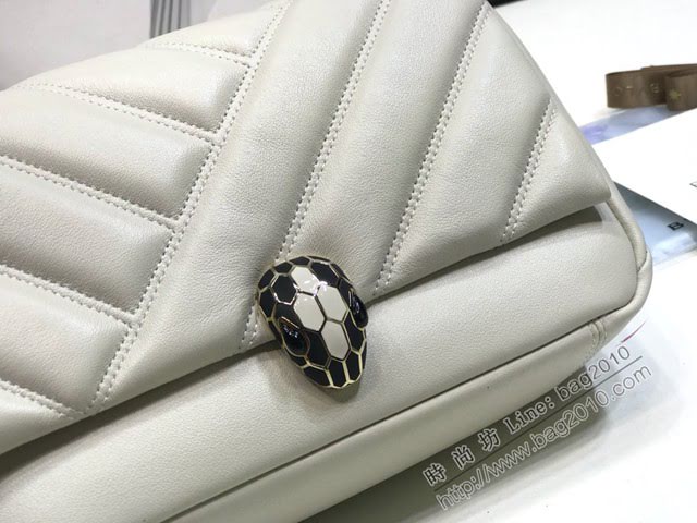Bvlgari女包 寶格麗小號新品 幾何形狀鏈條斜挎包 Serpenti Cabocho肩包 287993  fyd1529